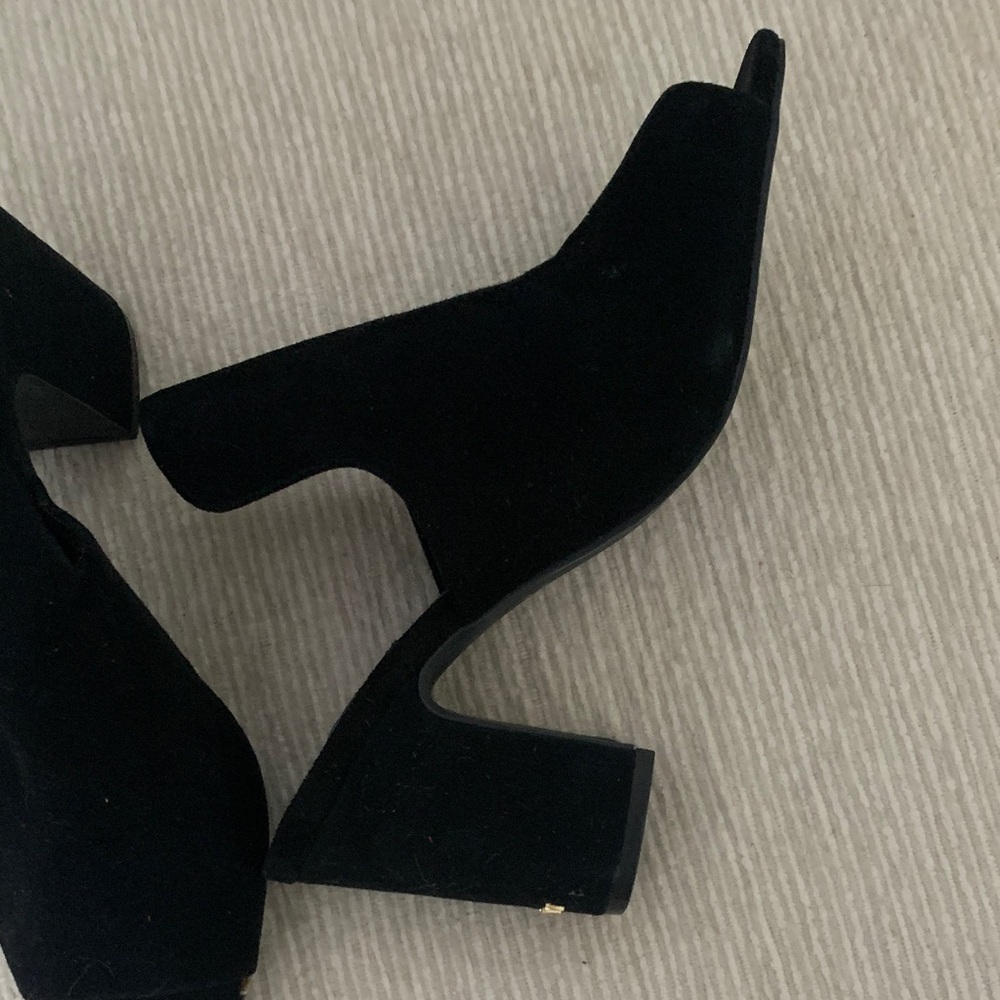 DKNY Black Open-Toe Suede Mules - Picture 3 of 7